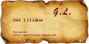 Gál Liliána névjegykártya