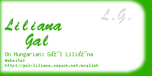 liliana gal business card